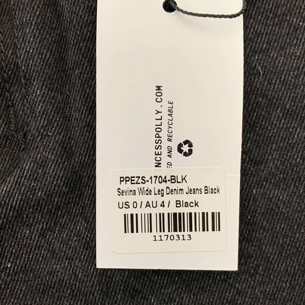 Princess Polly Black Sevina Wide Leg Jean - Picture 13 of 16